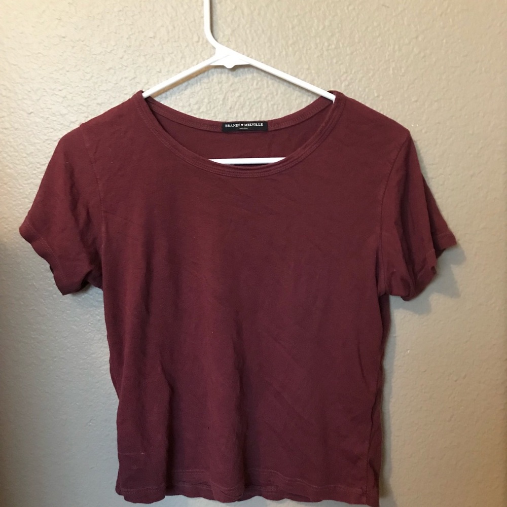 Brandy Melville Burgundy crop top